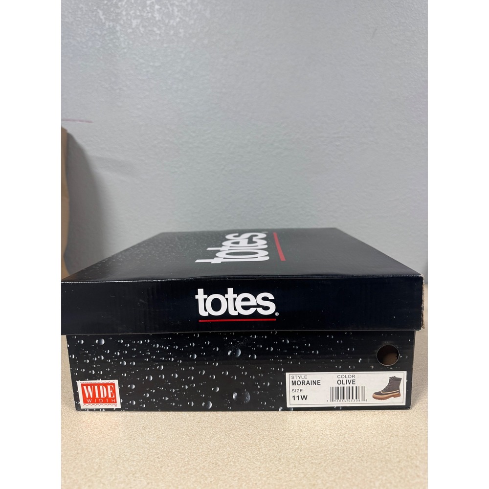 Totes Moraine Mens Olive Green Winter Snow Boots Wide Width Size 11W NIB - Picture 5 of 5